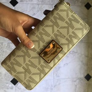 White MK wallet